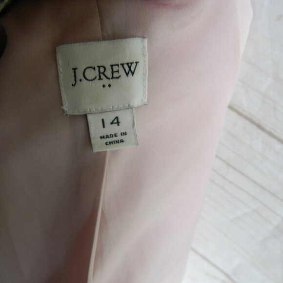 J.CREW WOOL BLEND HERRINGBONE OPEN TWEED BLAZER SUIT JACKET SZ 14 CLASSIC OFFICE - Picture 5 of 6